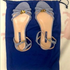 NWOT—Stuart Weizman Blue Flat Sandal, US6